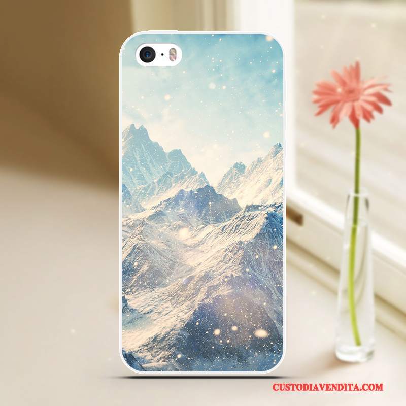 Custodia iPhone 5/5s Cartone Animato Anti-caduta Blu, Cover iPhone 5/5s Creativo Tutto Incluso Cool