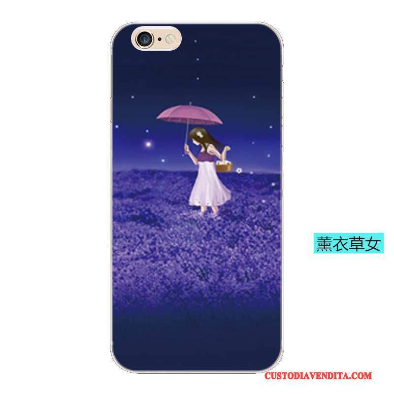 Custodia iPhone 5/5s Cartone Animato Blu Morbido, Cover iPhone 5/5s Silicone Leggeretelefono