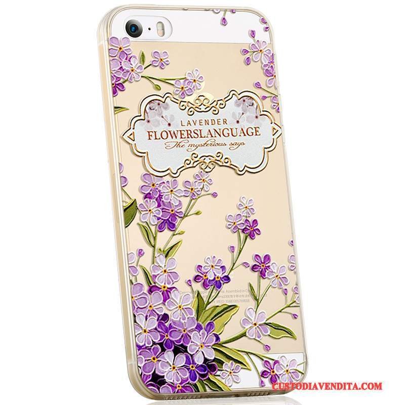 Custodia iPhone 5/5s Cartone Animato Morbido Anti-caduta, Cover iPhone 5/5s Silicone Bello Tendenza