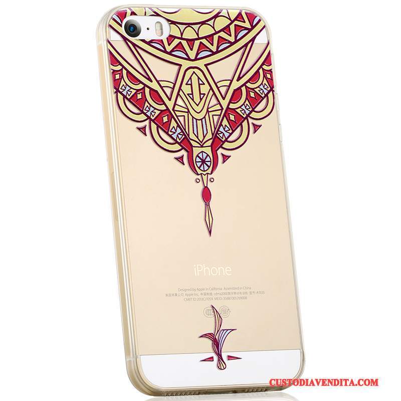 Custodia iPhone 5/5s Cartone Animato Morbido Anti-caduta, Cover iPhone 5/5s Silicone Bello Tendenza