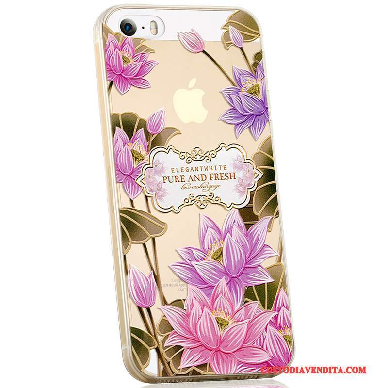 Custodia iPhone 5/5s Cartone Animato Morbido Anti-caduta, Cover iPhone 5/5s Silicone Bello Tendenza