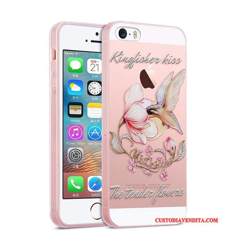 Custodia iPhone 5/5s Cartone Animato Morbido Anti-caduta, Cover iPhone 5/5s Silicone Bello Tendenza