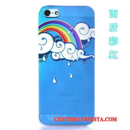 Custodia iPhone 5/5s Cartone Animato Telefono Colore, Cover iPhone 5/5s Protezione Blu Accessori