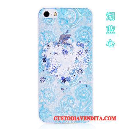 Custodia iPhone 5/5s Cartone Animato Telefono Colore, Cover iPhone 5/5s Protezione Blu Accessori