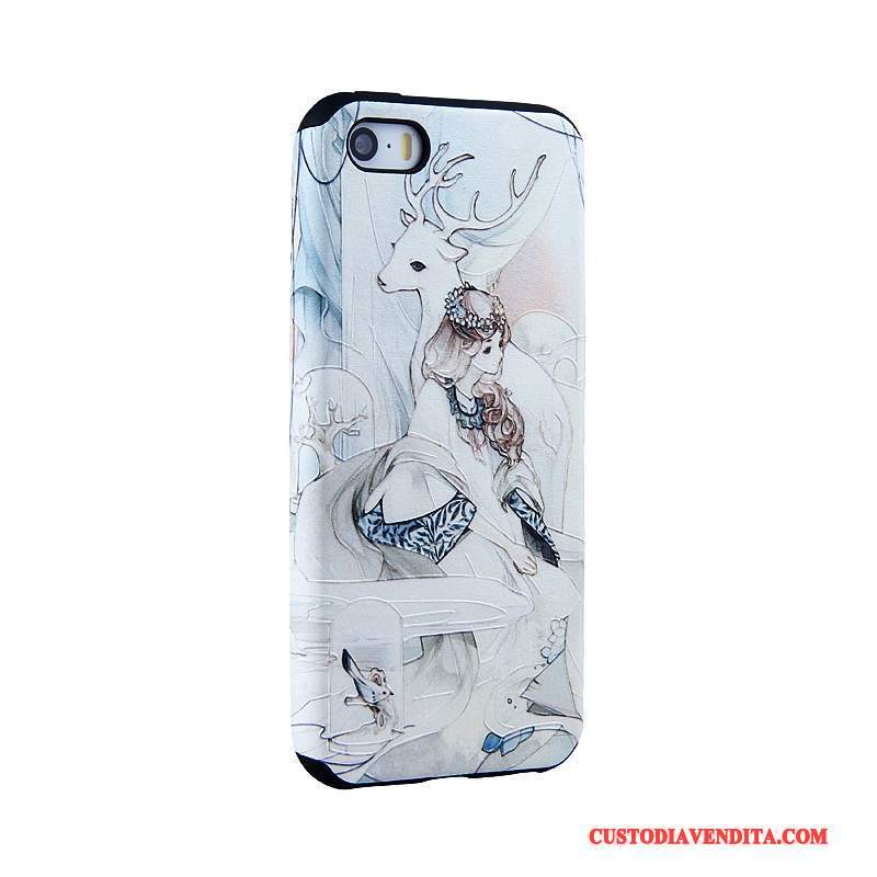 Custodia iPhone 5/5s Colore Tendenza Blu, Cover iPhone 5/5s Protezione Telefono Morbido