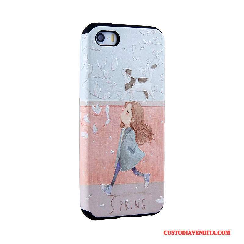 Custodia iPhone 5/5s Colore Tendenza Blu, Cover iPhone 5/5s Protezione Telefono Morbido