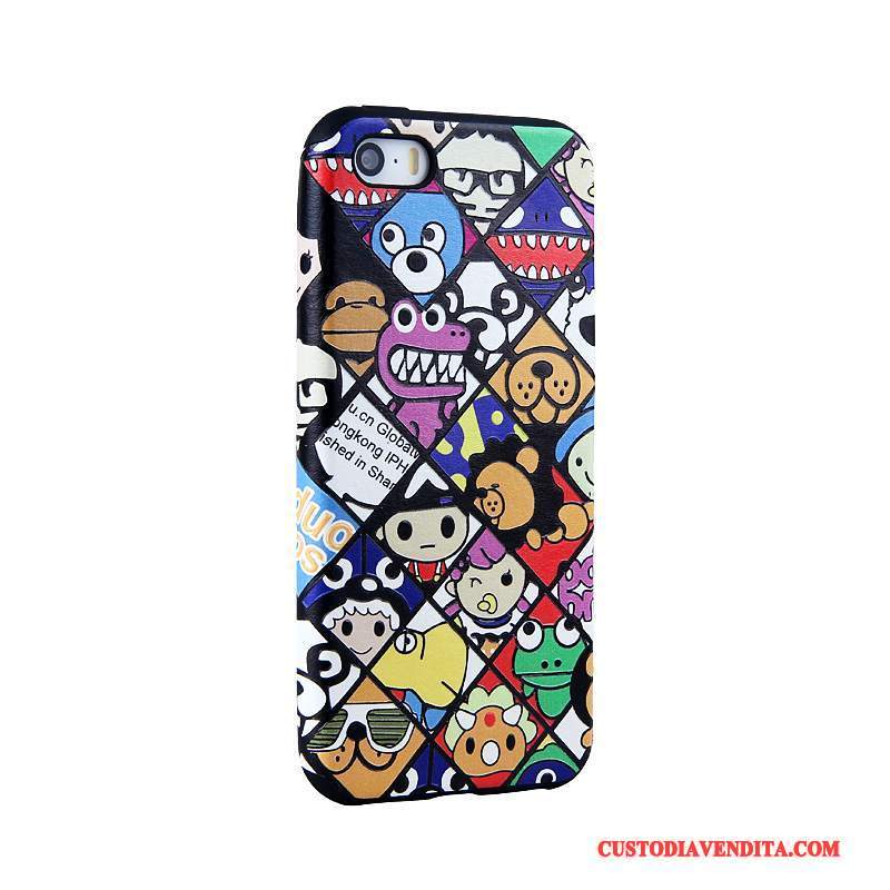 Custodia iPhone 5/5s Colore Tendenza Blu, Cover iPhone 5/5s Protezione Telefono Morbido