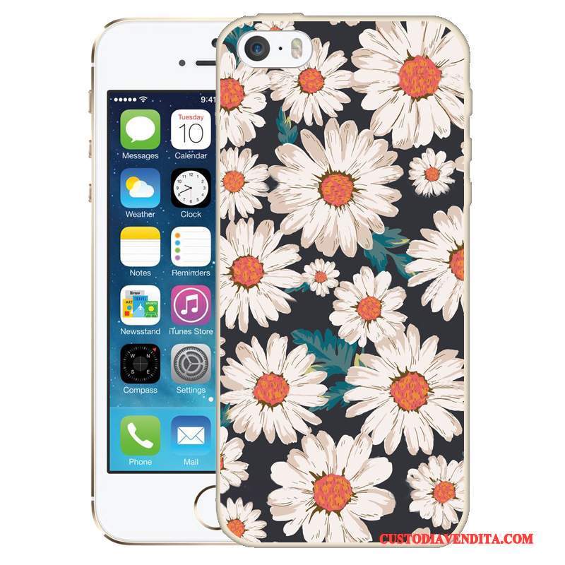 Custodia iPhone 5/5s Colore Verdetelefono, Cover iPhone 5/5s Goffratura