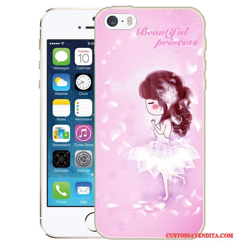 Custodia iPhone 5/5s Colore Verdetelefono, Cover iPhone 5/5s Goffratura