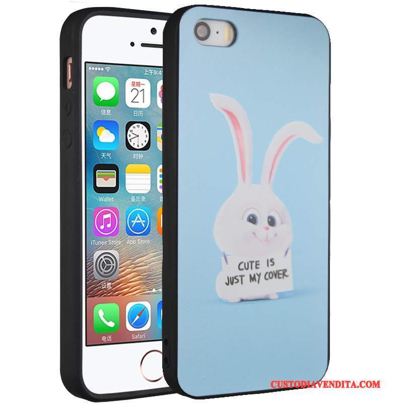 Custodia iPhone 5/5s Creativo Giallo Morbido, Cover iPhone 5/5s Protezione Ornamenti Appesi Anti-caduta