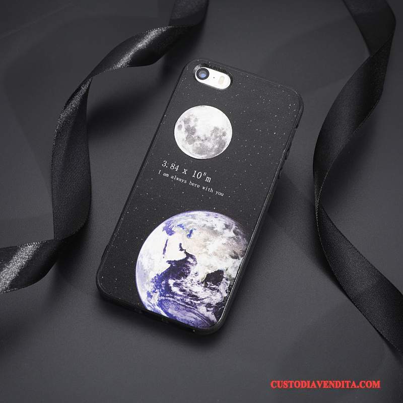 Custodia iPhone 5/5s Creativo Nero Difficile, Cover iPhone 5/5s Di Personalitàtelefono