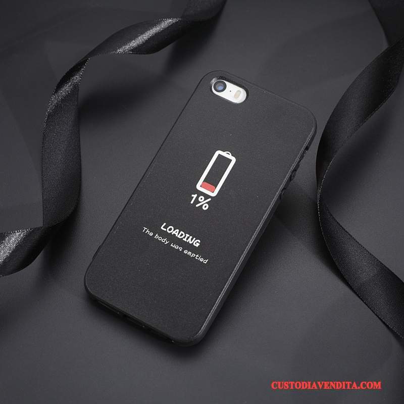 Custodia iPhone 5/5s Creativo Nero Difficile, Cover iPhone 5/5s Di Personalitàtelefono