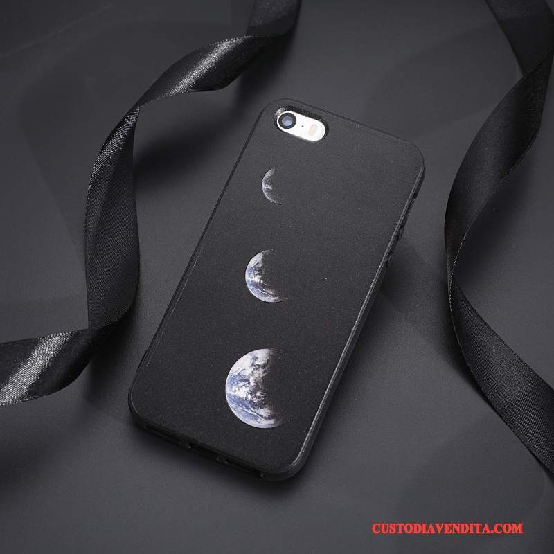 Custodia iPhone 5/5s Creativo Nero Difficile, Cover iPhone 5/5s Di Personalitàtelefono