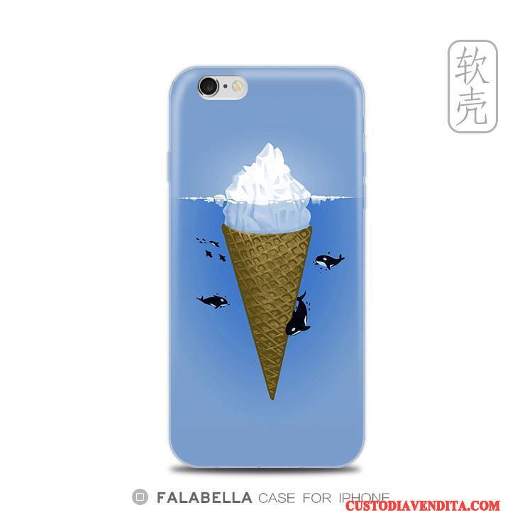 Custodia iPhone 5/5s Creativo Telefono Morbido, Cover iPhone 5/5s Silicone Accessori Blu