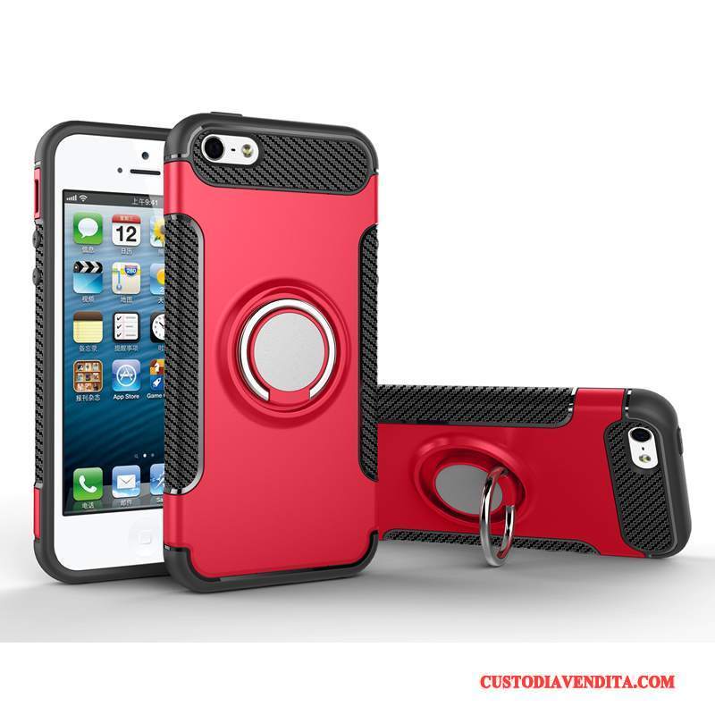 Custodia iPhone 5/5s Creativo Telefono Nuovo, Cover iPhone 5/5s Protezione Rosso Fibbia