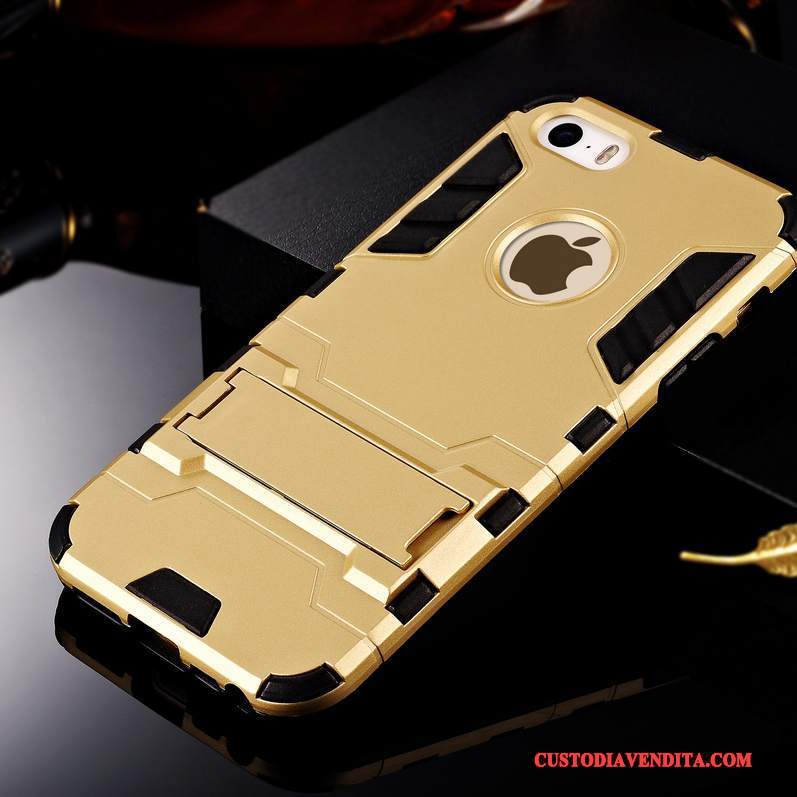 Custodia iPhone 5/5s Creativo Tendenza Argento, Cover iPhone 5/5s Telefono Semplici