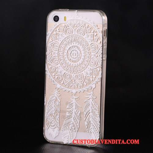 Custodia iPhone 5/5s Creativo Tendenza Nuovo, Cover iPhone 5/5s Protezione Telefono Bianco