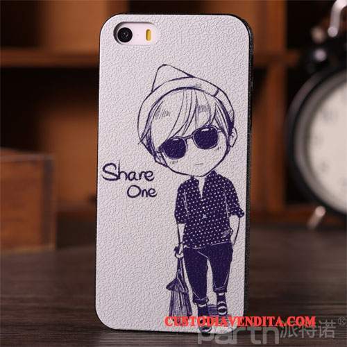 Custodia iPhone 5/5s Creativo Tendenza Nuovo, Cover iPhone 5/5s Protezione Telefono Bianco