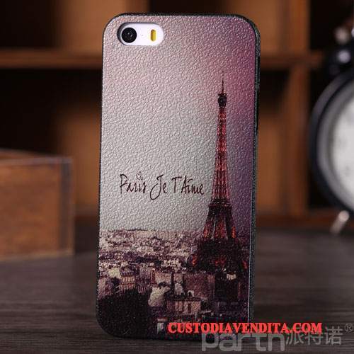 Custodia iPhone 5/5s Creativo Tendenza Nuovo, Cover iPhone 5/5s Protezione Telefono Bianco