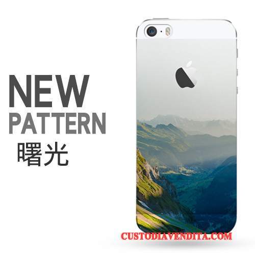 Custodia iPhone 5/5s Creativo Trasparente Tendenza, Cover iPhone 5/5s Protezione Telaiotelefono