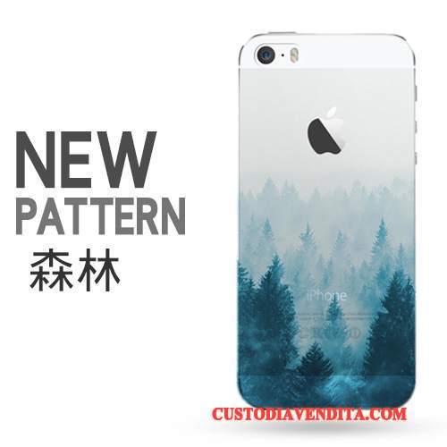 Custodia iPhone 5/5s Creativo Trasparente Tendenza, Cover iPhone 5/5s Protezione Telaiotelefono