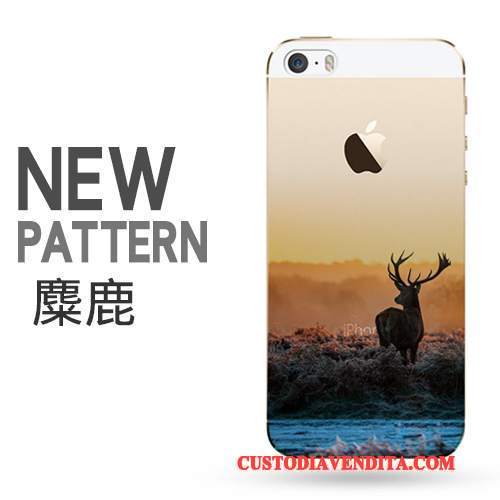 Custodia iPhone 5/5s Creativo Trasparente Tendenza, Cover iPhone 5/5s Protezione Telaiotelefono