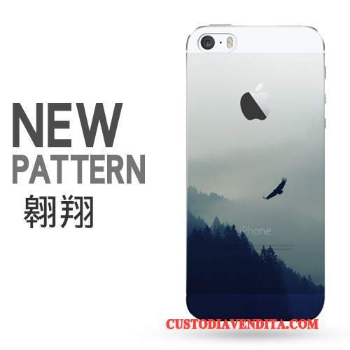 Custodia iPhone 5/5s Creativo Trasparente Tendenza, Cover iPhone 5/5s Protezione Telaiotelefono