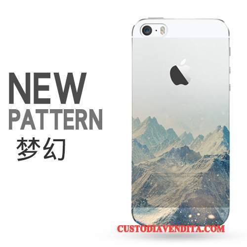 Custodia iPhone 5/5s Creativo Trasparente Tendenza, Cover iPhone 5/5s Protezione Telaiotelefono