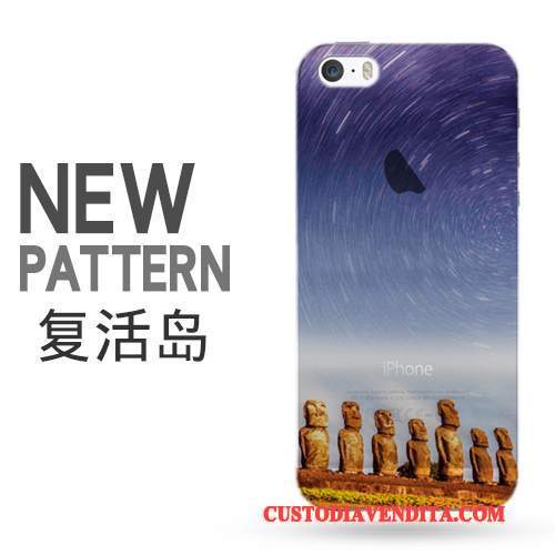 Custodia iPhone 5/5s Creativo Trasparente Tendenza, Cover iPhone 5/5s Protezione Telaiotelefono