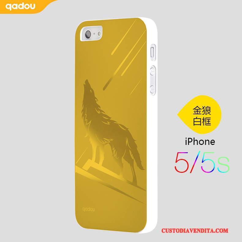 Custodia iPhone 5/5s Oro Metallo, Cover iPhone 5/5s Argentotelefono