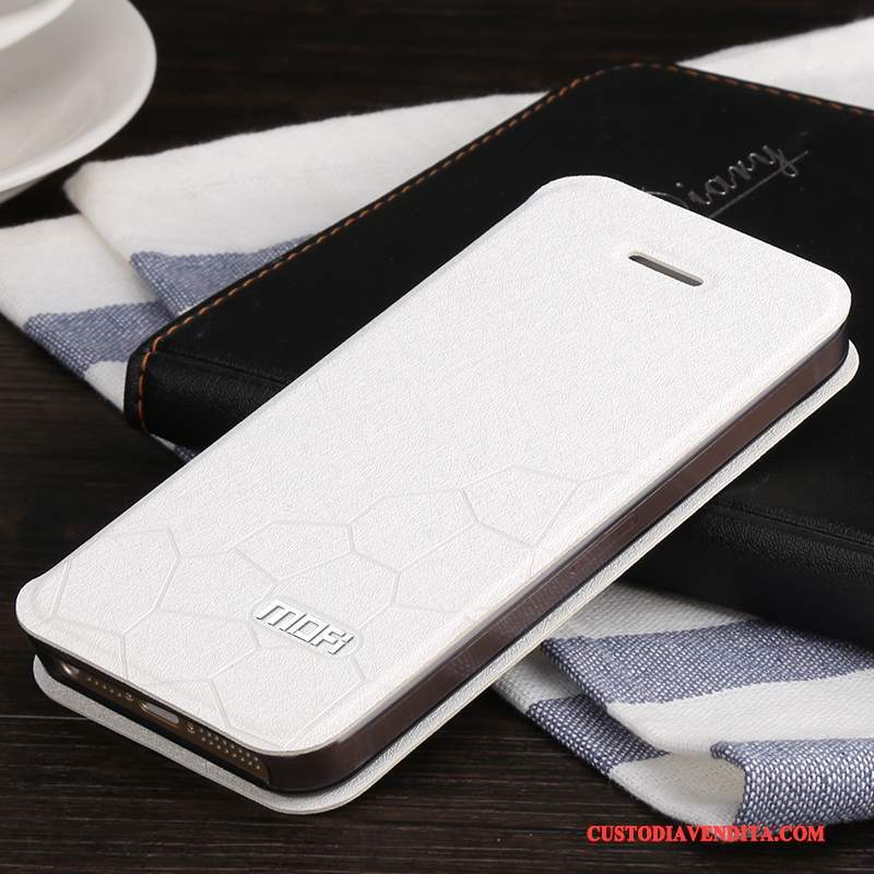 Custodia iPhone 5/5s Pelle Bianco Macchiati, Cover iPhone 5/5s Silicone Telefono Tendenza