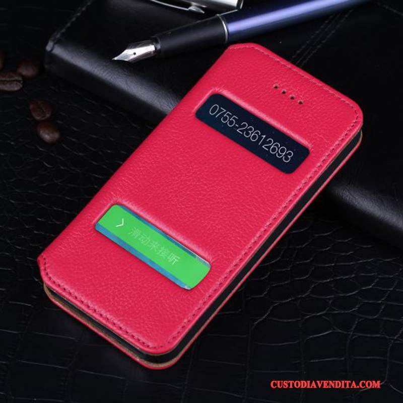 Custodia iPhone 5/5s Pelle Finestre Anti-caduta, Cover iPhone 5/5s Protezione Biancotelefono