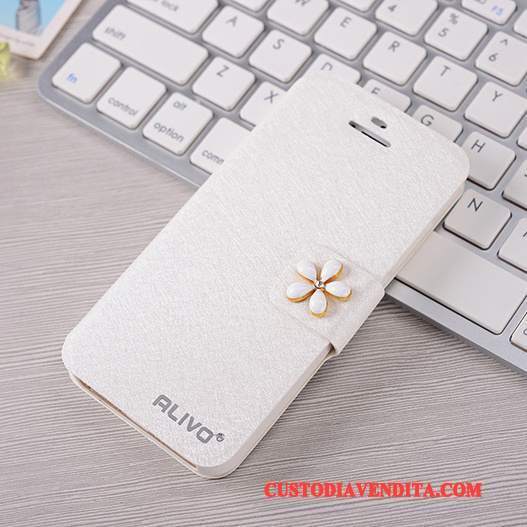 Custodia iPhone 5/5s Pelle Rossotelefono, Cover iPhone 5/5s Folio Anti-caduta