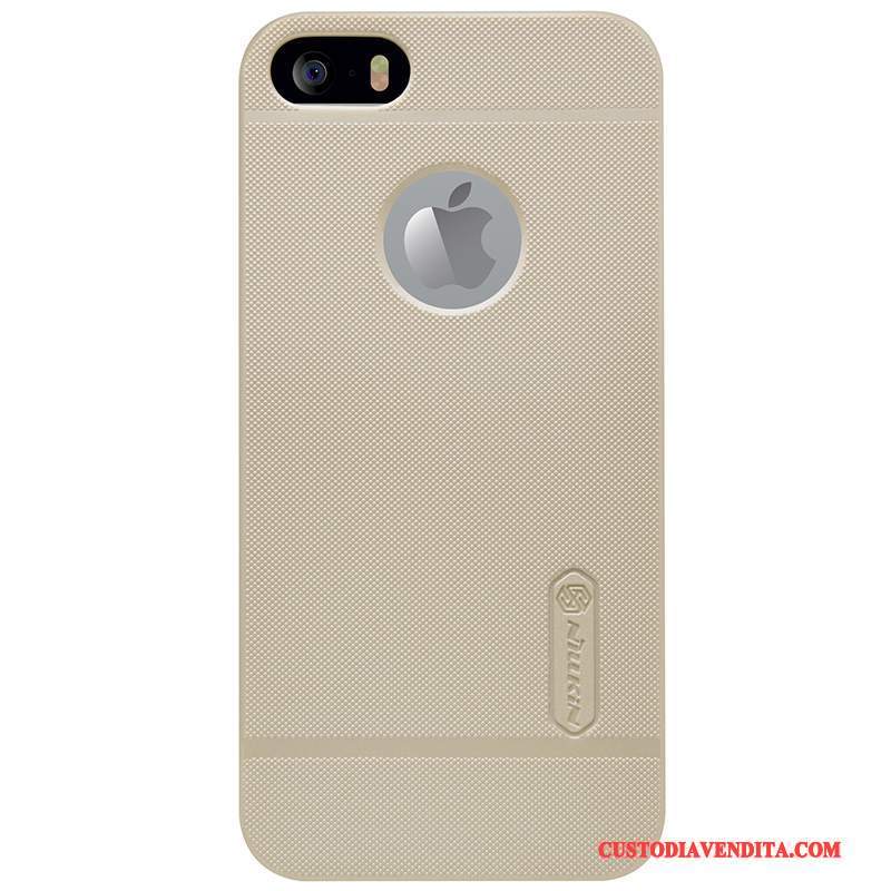 Custodia iPhone 5/5s Protezione Bianco Oro, Cover iPhone 5/5s Telefono