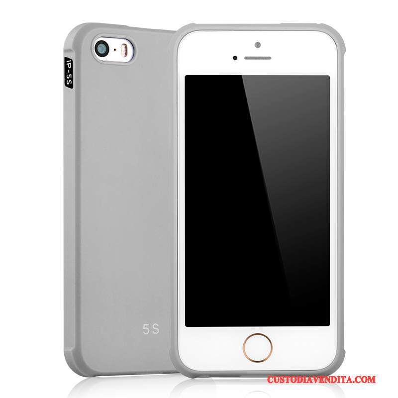 Custodia iPhone 5/5s Protezione Chiaro Grigio, Cover iPhone 5/5s Macchiatitelefono