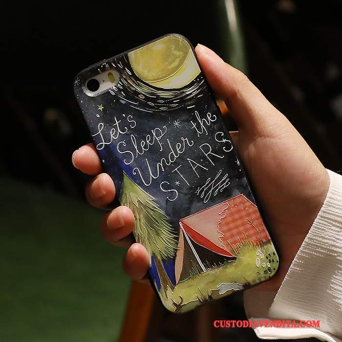 Custodia iPhone 5/5s Protezione Difficiletelefono, Cover iPhone 5/5s Creativo Morbido Tendenza