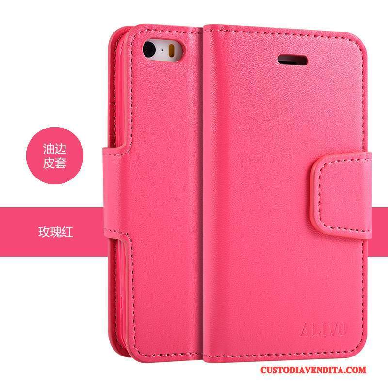 Custodia iPhone 5/5s Protezione Nuovo Colore Profondo, Cover iPhone 5/5s Pelle Morbido Porpora