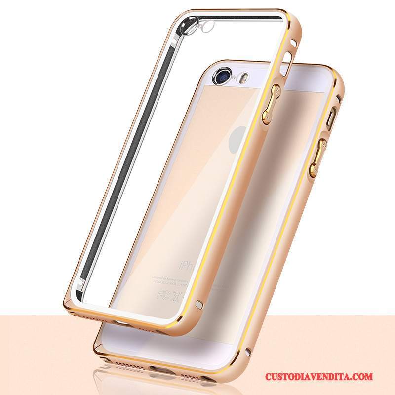 Custodia iPhone 5/5s Protezione Orotelefono, Cover iPhone 5/5s Metallo Lega