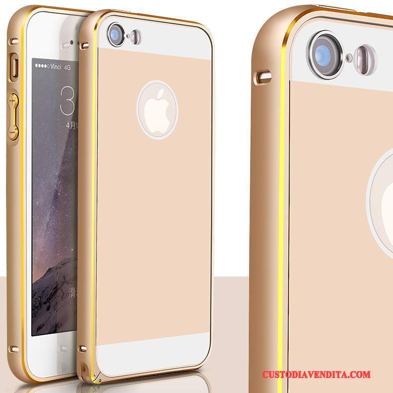 Custodia iPhone 5/5s Protezione Orotelefono, Cover iPhone 5/5s Metallo Lega