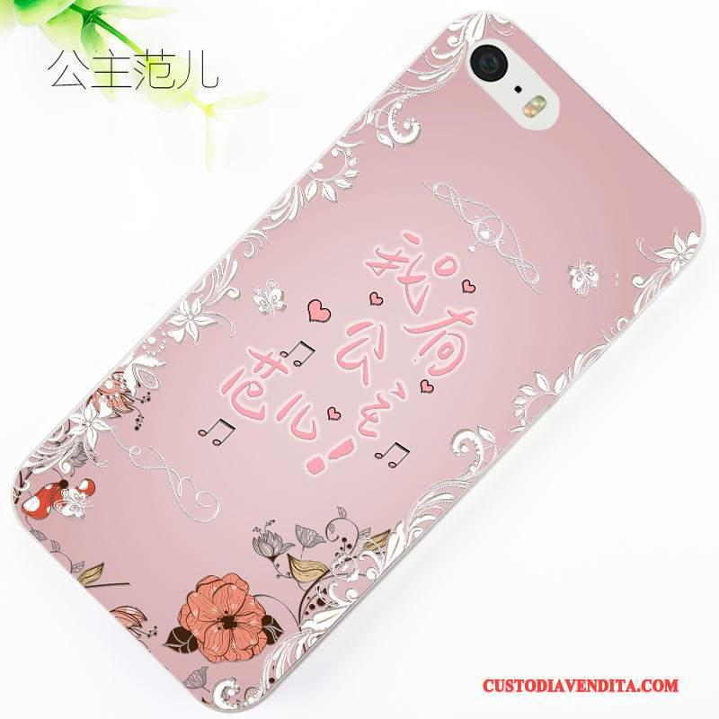 Custodia iPhone 5/5s Protezione Rossotelefono, Cover iPhone 5/5s Goffratura