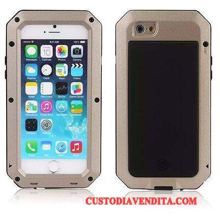 Custodia iPhone 5/5s Protezione Telefono Armatura, Cover iPhone 5/5s Giallo Tre Difese