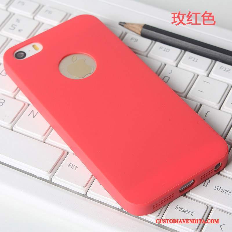 Custodia iPhone 5/5s Rosso Morbido, Cover iPhone 5/5s Tutto Incluso Bene