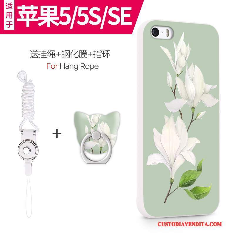 Custodia iPhone 5/5s Silicone Anti-caduta Chiaro, Cover iPhone 5/5s Telefono Sottili