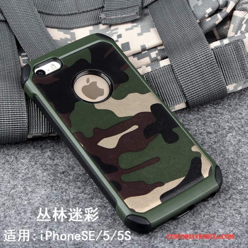 Custodia iPhone 5/5s Silicone Camuffamento Morbido, Cover iPhone 5/5s Creativo Telefono Blu