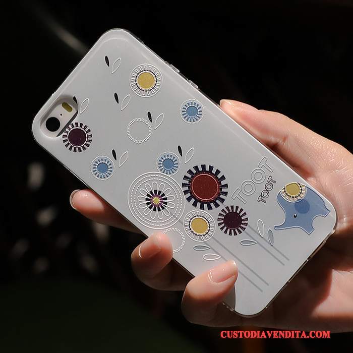 Custodia iPhone 5/5s Silicone Chiarotelefono, Cover iPhone 5/5s Protezione Ornamenti Appesi Morbido