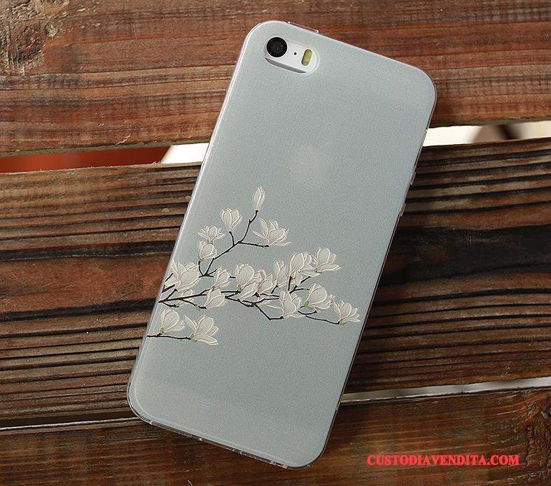 Custodia iPhone 5/5s Silicone Chiarotelefono, Cover iPhone 5/5s Protezione Ornamenti Appesi Morbido