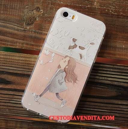 Custodia iPhone 5/5s Silicone Chiarotelefono, Cover iPhone 5/5s Protezione Ornamenti Appesi Morbido