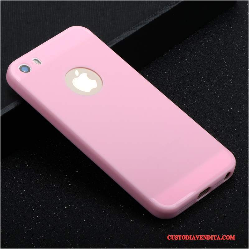 Custodia iPhone 5/5s Silicone Morbido Tutto Incluso, Cover iPhone 5/5s Creativo Sottile Rosa