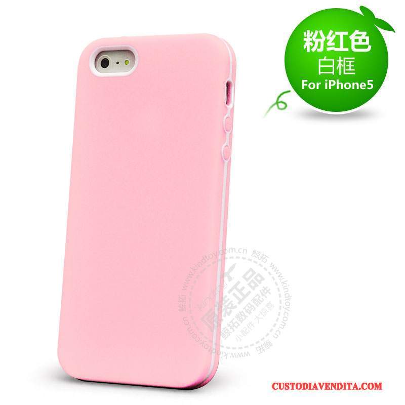 Custodia iPhone 5/5s Silicone Rossotelefono, Cover iPhone 5/5s Protezione Anti-caduta