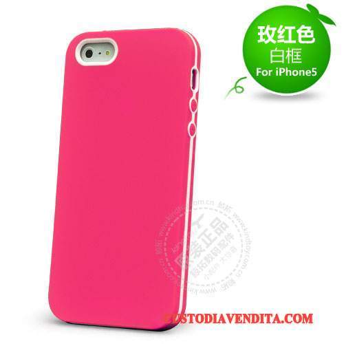 Custodia iPhone 5/5s Silicone Rossotelefono, Cover iPhone 5/5s Protezione Anti-caduta